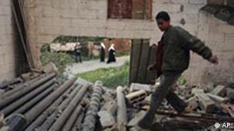 Zerstörung Haus Gaza nach israelischen Militärangriffen