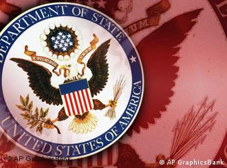 US State Department seal, on texture, partial graphic