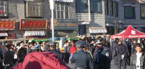 China Tibet Demonstration in Lhasa Polizei