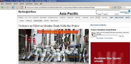 Die New York Times nutzt Kadflys Bild, Quelle: New York Times