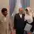تهران، ۱۷ مارس ۲۰۰۸: کالمی-ری، وزیر خارجه‌ی سوئیس با حجاب اسلامی در هنگام ملاقات با احمدی‌نژاد