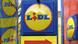 Yellow, red and blue circle logo of the German food discounter Lidl Yellow, red and blue circle logo of the German food discounter Lidl