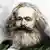 Farbige Zeichnung von Karl Marx (Foto: picture-alliance / maxppp)