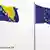Bosnian and EU flags next to each other