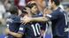 Pantelic and fellow Berlin players celebrate a goal Pantelic and fellow Berlin players celebrate a goal