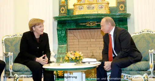 Bundeskanzlerin Merkel in Russland 2006 Antrittsbesuch (freies Bildformat)