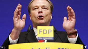 FDP general secretary Dirk Niebel gives a speech