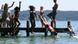 Children dive into a lake near Munich Children dive into a lake near Munich