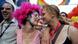 Two women participate in a gay pride parade in Warsaw, Poland Two women participate in a gay pride parade in Warsaw, Poland