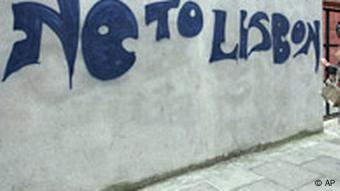 Jahresrückblick 2008 International Juni Irland EU Volksabstimmung zu Lissabon Nein Graffiti