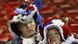 Sad French soccer fans dressed in national colors after the game Sad French soccer fans dressed in national colors after the game