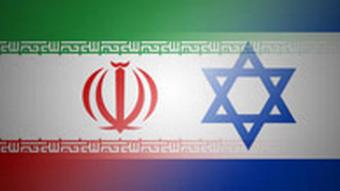 Montage der Israelischen und Iranischen Flaggen