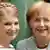Ukrainian Prime Minister Yulia Tymoshenko and German Chancellor Angela Merkel