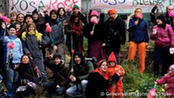 Proteste gegen den Abriss. Quellle: Margret Thieme, Gemeinschaftsgarten Rosa Rose