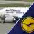 Lufthansa jets on the tarmac at Frankfurt airport