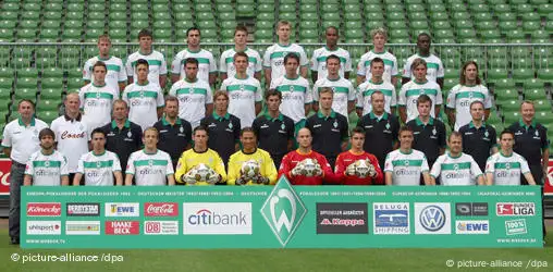 Fussball Bundesliga 2008 Mannschaftsbild SV Werder Bremen