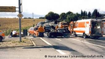 (Wenn Helfer Hilfe brauchen) Rettungskräfte der Johanniter-Unfall-Hilfe im Einsatz