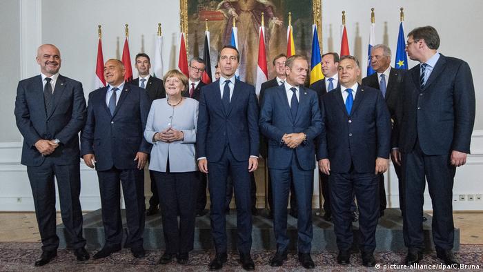 Wien Angela Merkel Donald Tusk EU Gipfel Balkan Route (picture-alliance/dpa/C.Bruna)