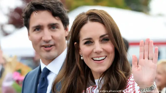 Justin Trudeau and Kate (picture-alliance/AP Photo/The Canadian Press/J. Hayward)