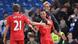 Jürgen Klopp jubelt mit seinen Spielern beim Spiel Chelsea vs Liverpool Jürgen Klopp jubelt mit seinen Spielern beim Spiel Chelsea vs Liverpool