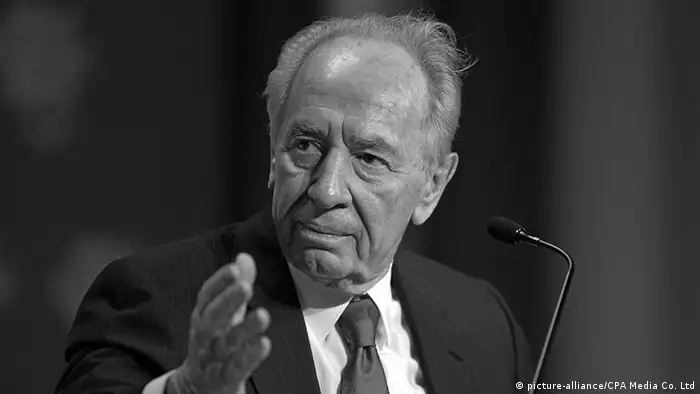 Davos Shimon Peres, President of Israel, at the Annual Meeting 2009 of the World Economic Forum in Switzerland (picture-alliance/CPA Media Co. Ltd)