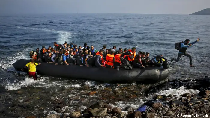 Griechenland Flüchtlinge erreichen Lesbos