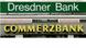 Company signs of Dresdner Bank and Commerzbank Company signs of Dresdner Bank and Commerzbank