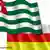 Symbolbild mit den Flaggen von Abchasien und Südossetien