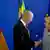 مرکل صدر اعظم آلمان در دیدار با راین فیلد نخست وزیر سویدن