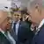 Jerusalem - Benjamin Netanyahu und Mahmoud Abbas bei Beerdigung von Shimon Peres