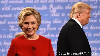 USA Presidentschaftsdebatte - Donald Trump und Hilary Clinton