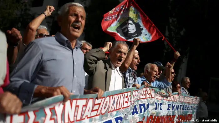Manifestaciones en Atenas.
