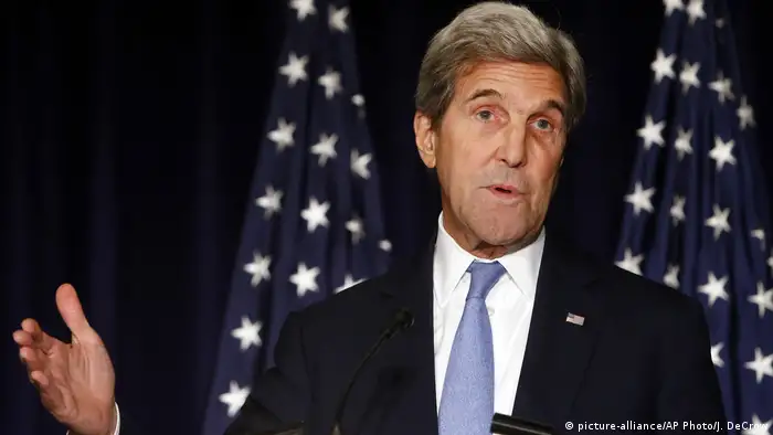 USA Russland Diplomatie John Kerry US Außenminister (picture-alliance/AP Photo/J. DeCrow)