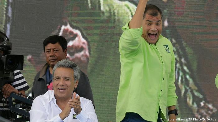 Ekuador Wahlen Lenin Moreno, Präsidentschaftskandidat (picture-alliance/AP Photo/D. Ochoa)