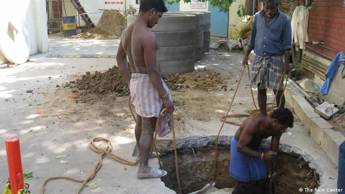 Indien Brunnenbau