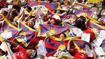 Nepal Tibet Protestaktion in Katmandu
