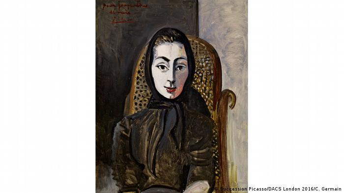 Retrato de Jacqueline con un pañuelo negro de Pablo Picasso 1954 (Sucesor Picasso/DACS London 2016/C. Germain)