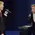 Дональд Трамп і Гілларі Клінтон під час теледебатів 9 жовтня