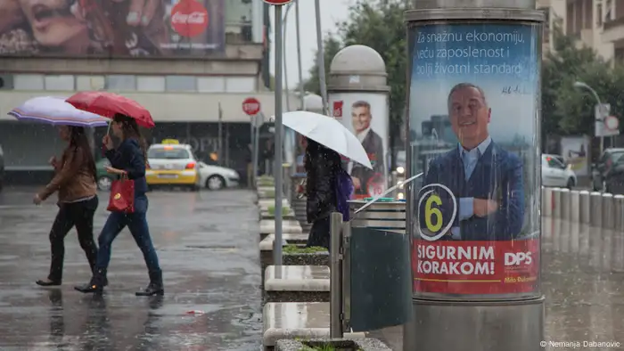 Montenegro Parlamentswahl Wahlkampf in Podgorica