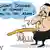 Карикатура: "Франсуа Олланд" стоит с багетом и солонкой в руках и говорит: "Значит, Владимир не приедет... А мы-то так ждали!"