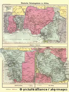 La carte des colonies allemandes en Afrique en 1902