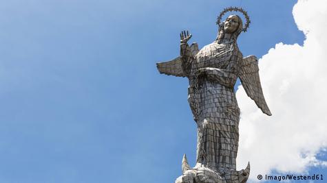 Marien-Statue in Equador. Ecuador Quito statue Virgen de Quito on El Panecillo