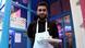 A waiter at Habibi & Hawara A waiter at Habibi & Hawara