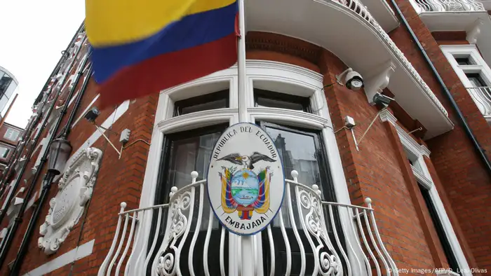 Großbritannien Botschaft von Ecuador in London