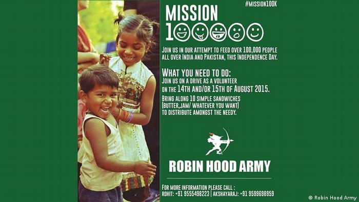 Indien Kalkutta Poster of Robin Hood Army
