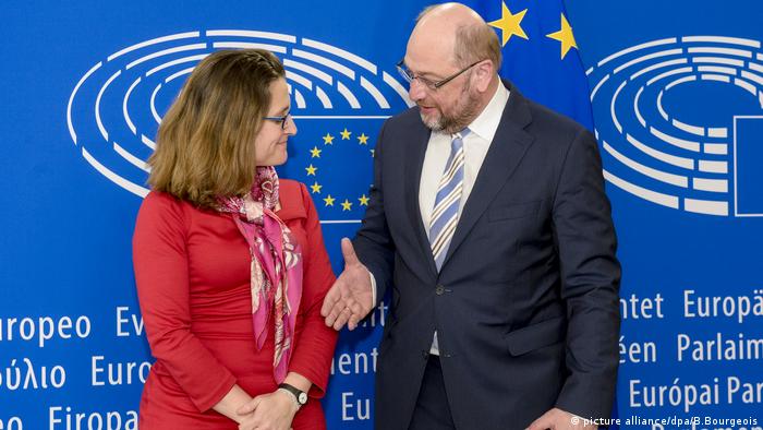 Христя Фриланд и Мартин Шульц