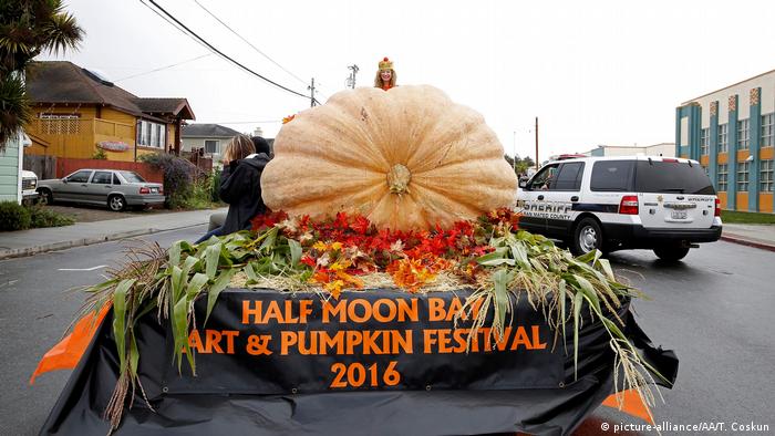 Winning pumpkin at the Half Moon Bay Pumpkin Festival 2016 in California (picture-alliance/AA/T. Coskun)