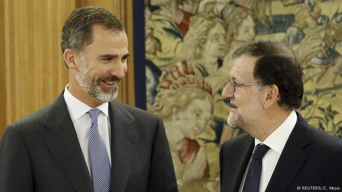 El rey Felipe VI de España y Mariano Rajoy.