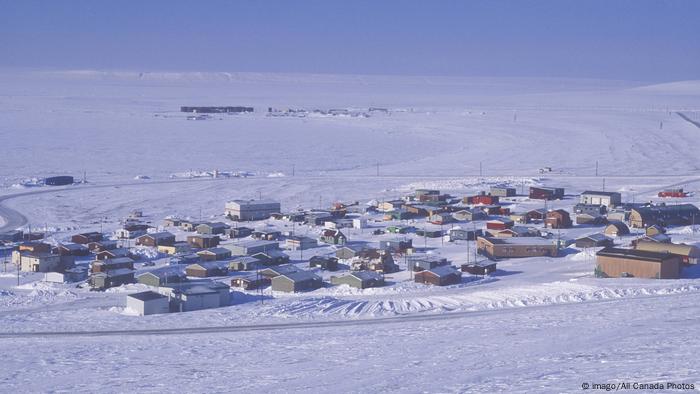 Bird's eye view of Resolute Bay Nunavut, Canada