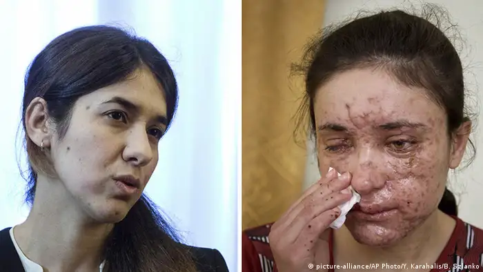 Bildkombo Nadia Murad Basee Lamija Adschi Baschar (picture-alliance/AP Photo/Y. Karahalis/B. Szlanko)